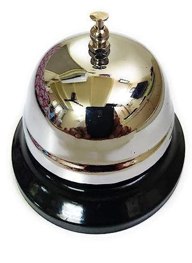 ikis Manual Push and Press Stainless Steel Call Bell for Table - Image 2