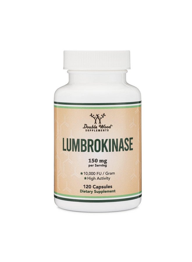 Double Wood Supplements Lumbrokinase Enzymes Supplement - 120 Capsules (Max Activity 10,000 FU/Gram) 150mg per Serving (No Fillers, Non-GMO, Gluten Free) for Cardiovascular and Blood Circulation Support by Double Wood - Image 4