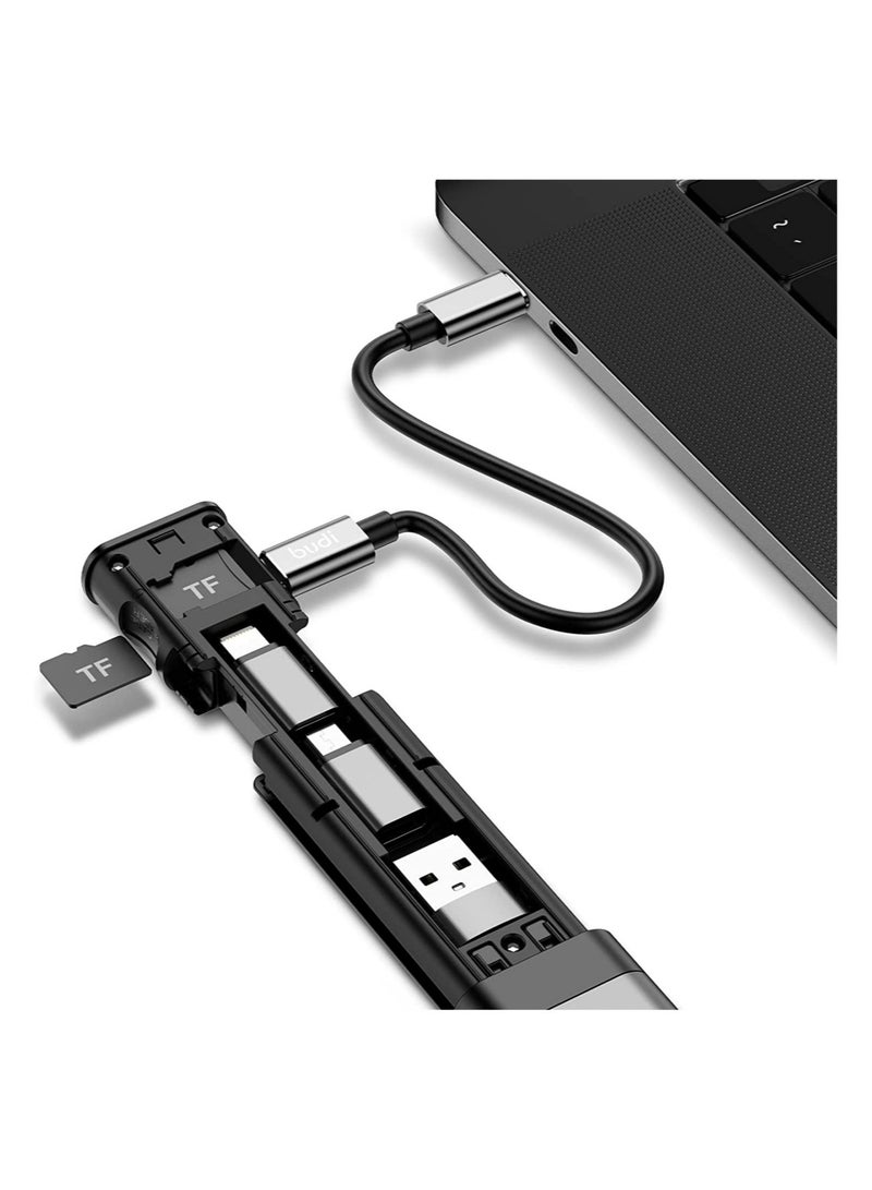 budi MFi Certified USB Type C Cable and 3 Types USB Adapter Combination Set USB Adapter Kit Cable Convertor Storage Box for Traveling Phone Pad Charging PC Computer Data Transfer - Image 2