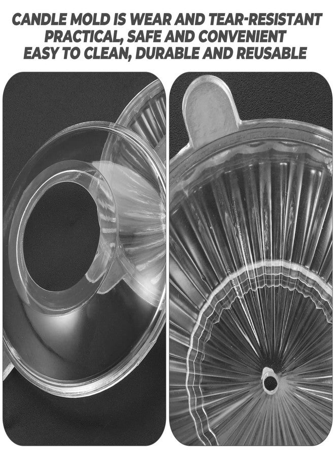 Sewroro 2pcs Floating Candle Molds Candle Making Moulds Soap Molds for DIY Round Floating Candles Disc - Image 4