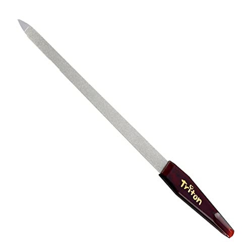 TRITON Professional Large Nickel Coated Nail Shaper/Filer With Plastic Handle Tool for Manicure n Pedicure, Finger n Toe Shaping, Smoothing n Art - Image 1