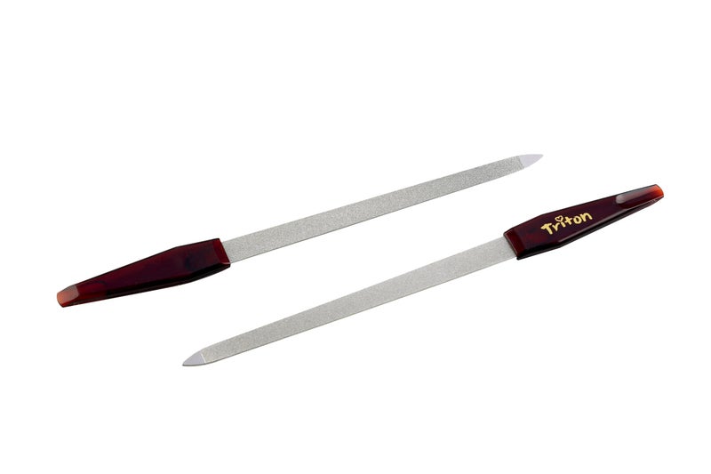 TRITON Professional Large Nickel Coated Nail Shaper/Filer With Plastic Handle Tool for Manicure n Pedicure, Finger n Toe Shaping, Smoothing n Art - Image 2