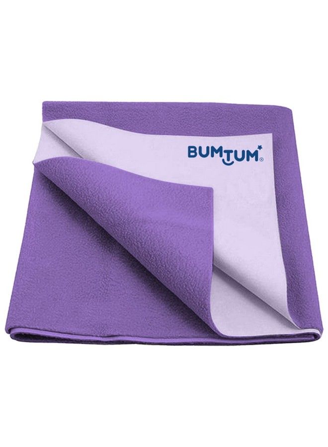 Bumtum Baby Dry Sheet Waterproof Soft Fleece Baby Bed Protector ; Anti Bacterial & Odour Free ; Extra Absorbant Reuseable & Washable (Lilac Large Size 100 * 140Cm Pack Of 1) - Image 2