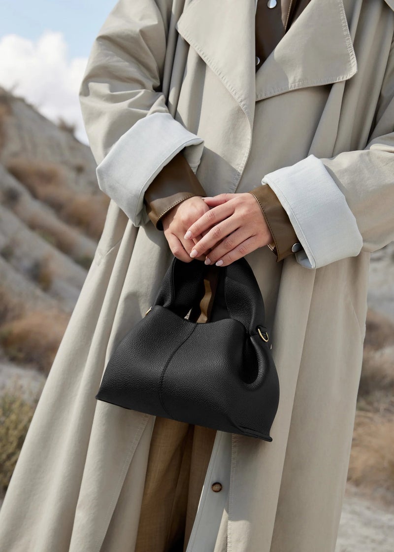 POLENE Numéro Neuf Mini Edition محكم الإبل أسود كاميرا حقيبة كروسبودي - Image 5