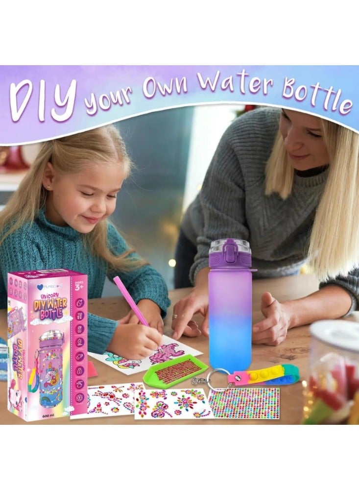 Mumfactory DIY Unicorn Water Bottle Kit for Girls – Arts & Crafts Painting Set,  Gift for Girls Ages 4–10 - Image 2