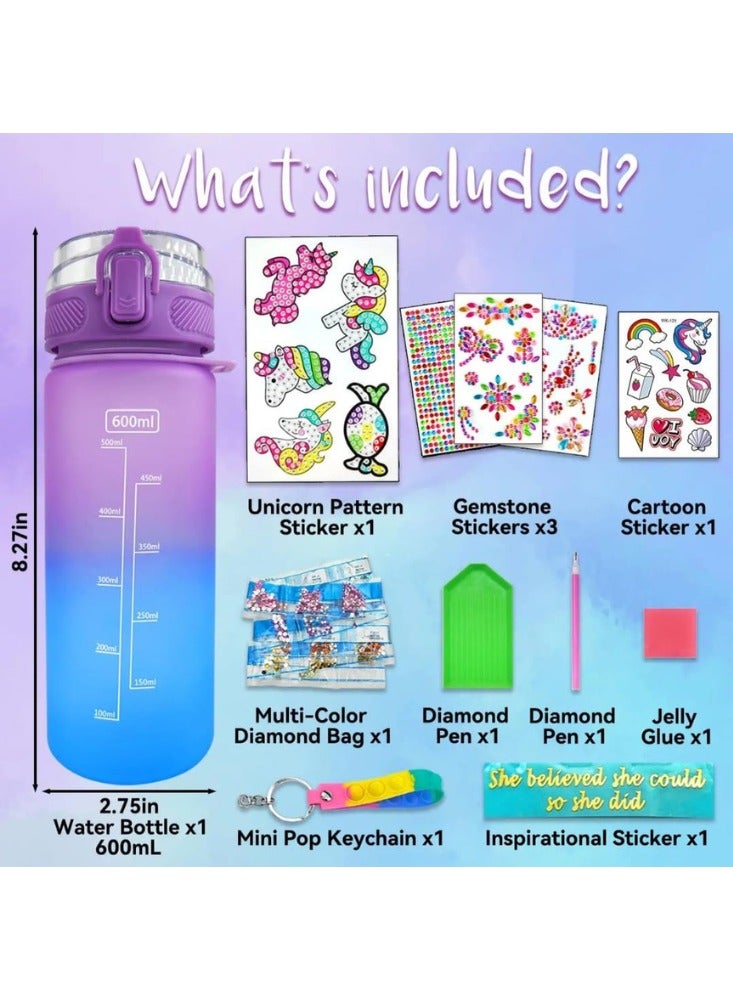 Mumfactory DIY Unicorn Water Bottle Kit for Girls – Arts & Crafts Painting Set,  Gift for Girls Ages 4–10 - Image 5