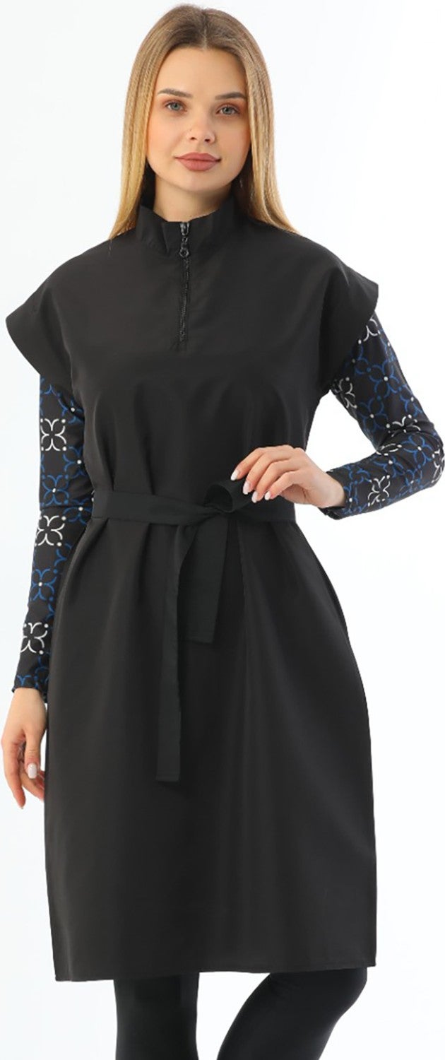Remsa Mayo Remsa Swimsuit Single Top Parachute Sweater Vest Full Hijab Swimsuit 2364 Black  - Image 1