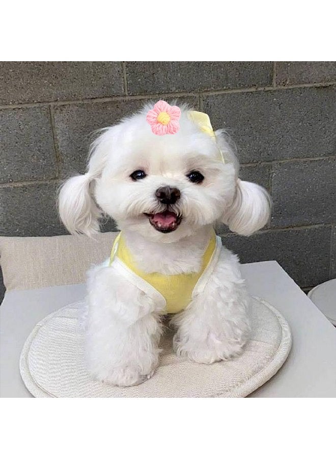PET SHOW 10Pairs/Pack Flower Dog Hair Bows for Small Medium Dogs Yorkie Girl Boy Flower Bows with Rubber Band Doggies Cat Grooming Hair Accessories for Party Birthday - Image 5