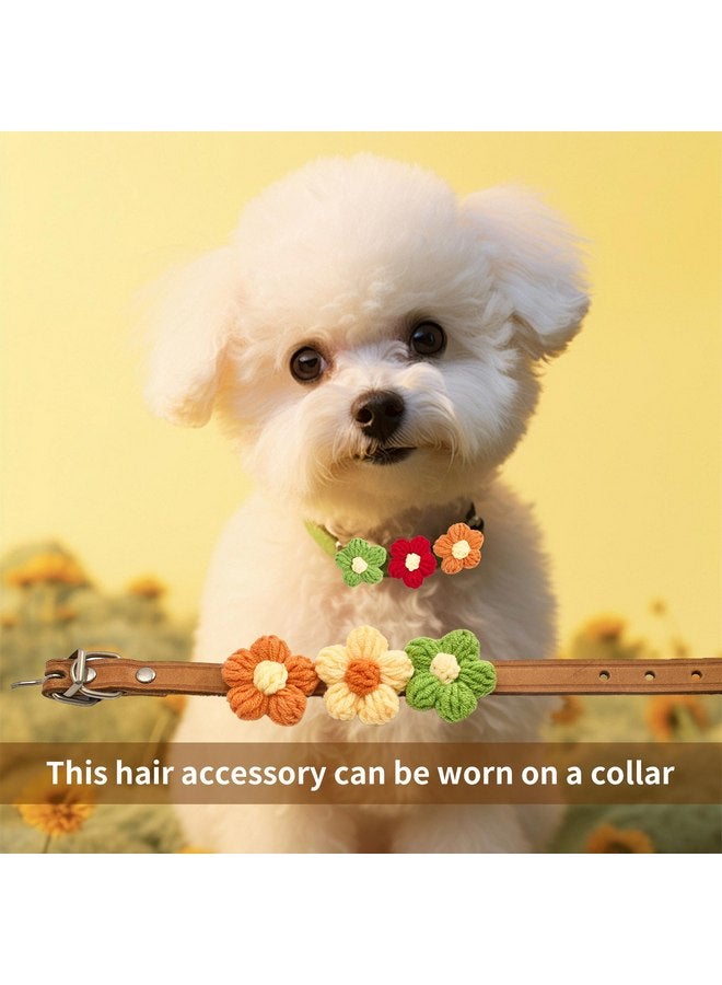 PET SHOW 10Pairs/Pack Flower Dog Hair Bows for Small Medium Dogs Yorkie Girl Boy Flower Bows with Rubber Band Doggies Cat Grooming Hair Accessories for Party Birthday - Image 4