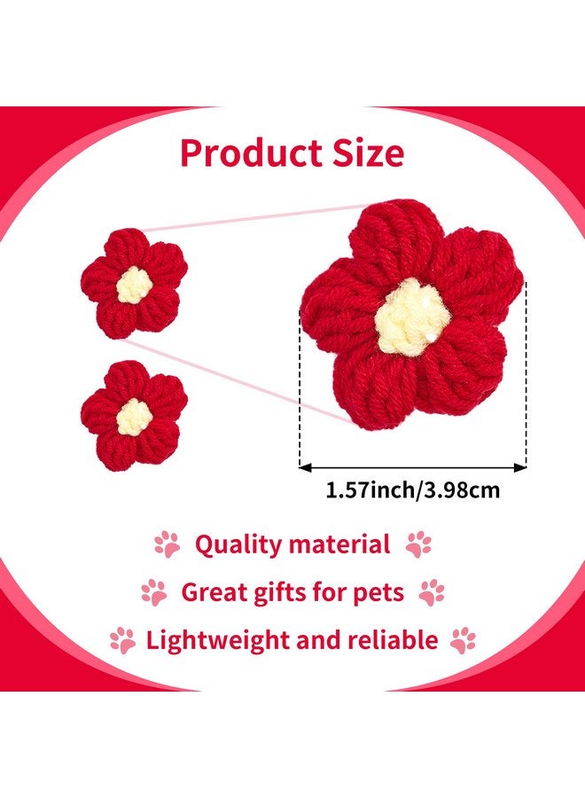 PET SHOW 10Pairs/Pack Flower Dog Hair Bows for Small Medium Dogs Yorkie Girl Boy Flower Bows with Rubber Band Doggies Cat Grooming Hair Accessories for Party Birthday - Image 2
