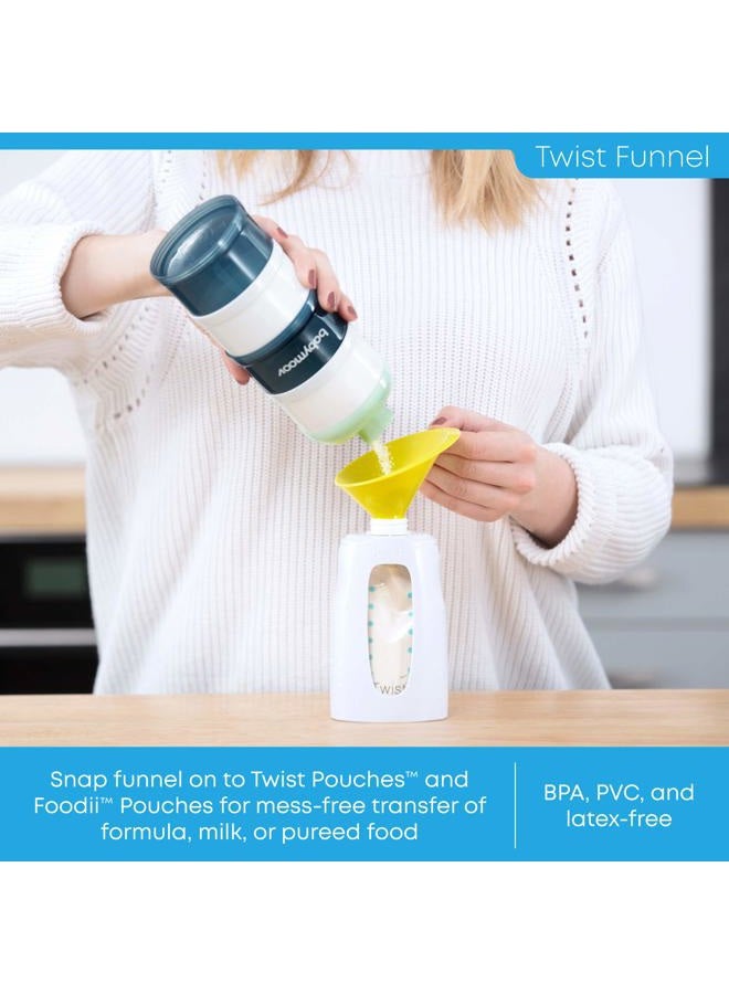 Kiinde Twist Pouch and Foodii System 2-Piece Funnel Set for Breast Milk, Formula, Baby Food, Water, Purees, Solids, Wide Funnel Allows for Mess-Free Pouring and Filling - Image 2
