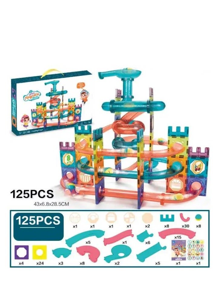 Kid's Magnetic Building Block Toy DIY Blocks for Children Hot Sale 125Pcs Gift Box Set - Image 2