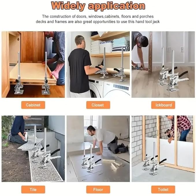 Bitrexup Tile Lifter Hand Jack Tool Tile Height Adjuster LabourSaving Arm Jack Cabinet Board Lifter Wall Tile Levelling Lifter Tiling Elevating Construction Tool - Image 4
