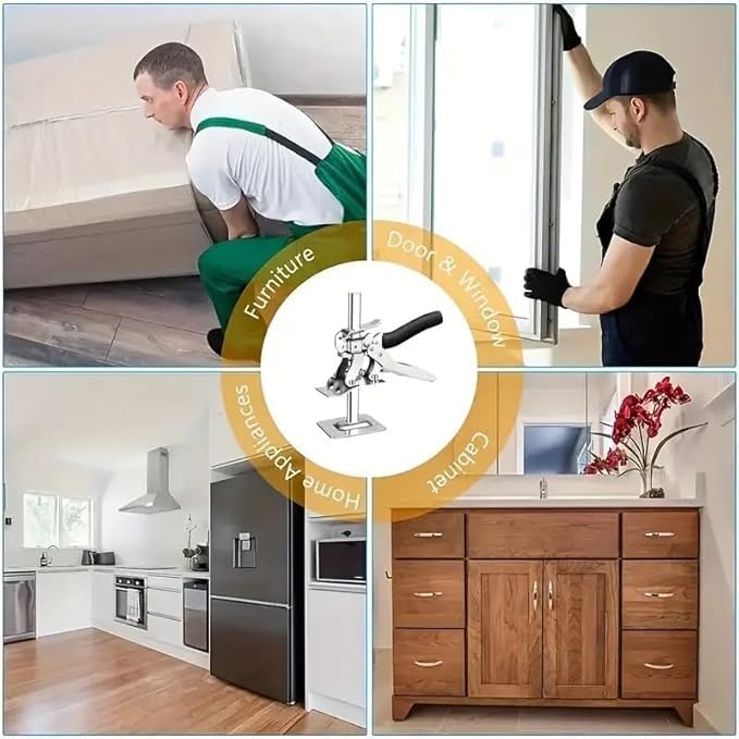 Bitrexup Tile Lifter Hand Jack Tool Tile Height Adjuster LabourSaving Arm Jack Cabinet Board Lifter Wall Tile Levelling Lifter Tiling Elevating Construction Tool - Image 5