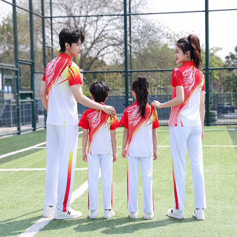 Summer Sportswear Suit Men'S And Women'S Casual Suit Short-Sleeved Trousers Running Square Dance Team Team Clothing Printing - Image 3