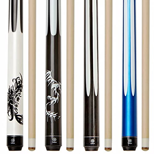 Collapsar Set of 4 Pool Cues 58 Inch 2Piece Billiard House Bar Pool Cue Sticks - Image 1
