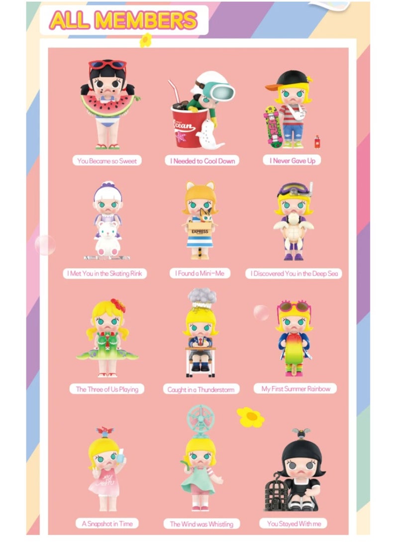 POP MART MOLLY My Childhood Series, Molly Blind Box Figures, Random Design Action Figures Collectible Toys Home Decorations, Holiday Birthday Gifts for Boys and Girls, Single Box - Image 2