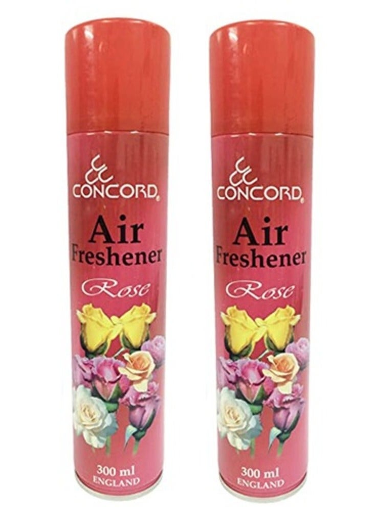CONCORD Rose Air Freshener Long-lasting Fragrance - 2 x  300 ml