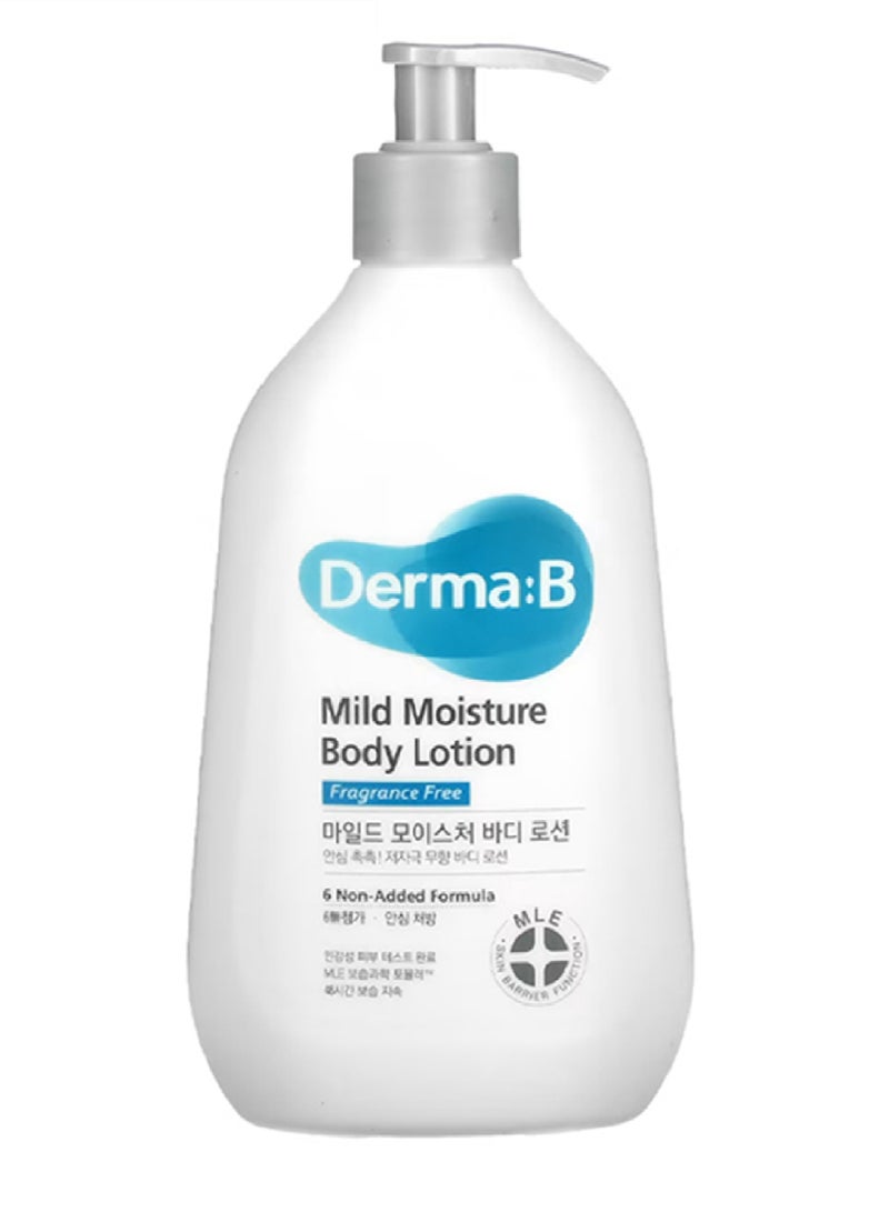 derma b Derma:B Mild Moisture Body Lotion (Fragrance Free) 400ml 