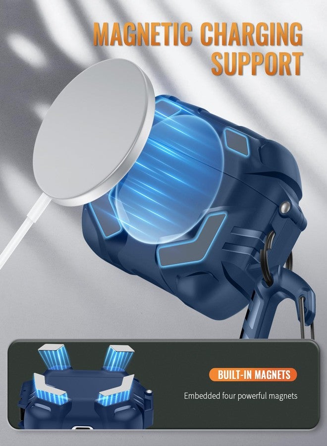 موبوسي جراب MOBOSI لسماعات AirPods Pro 3 مع قفل، متوافق مع الجيل الثالث من AirPods Pro [متوافق مع MagSafe]، جراب حماية عسكري مع طقم تنظيف وسلسلة مفاتيح - Image 3