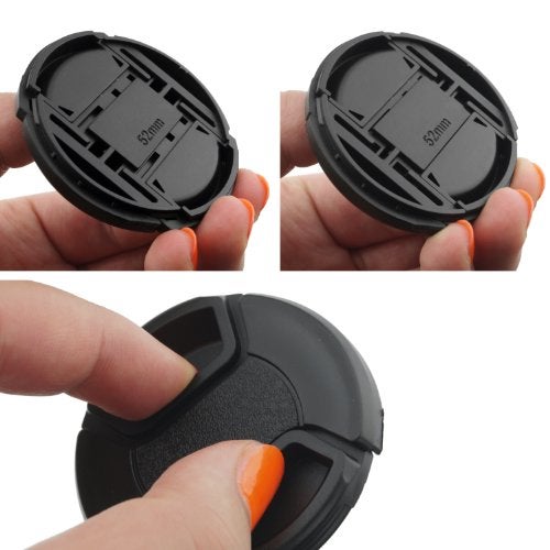 CamKix 52mm Lens Cap Bundle - 4 Snap-on Lens Caps for DSLR Cameras - 4 Lens Cap Keepers - Microfiber Cleaning Cloth Included - Compatible Nikon, Canon, Sony Cameras (52mm) - Image 5