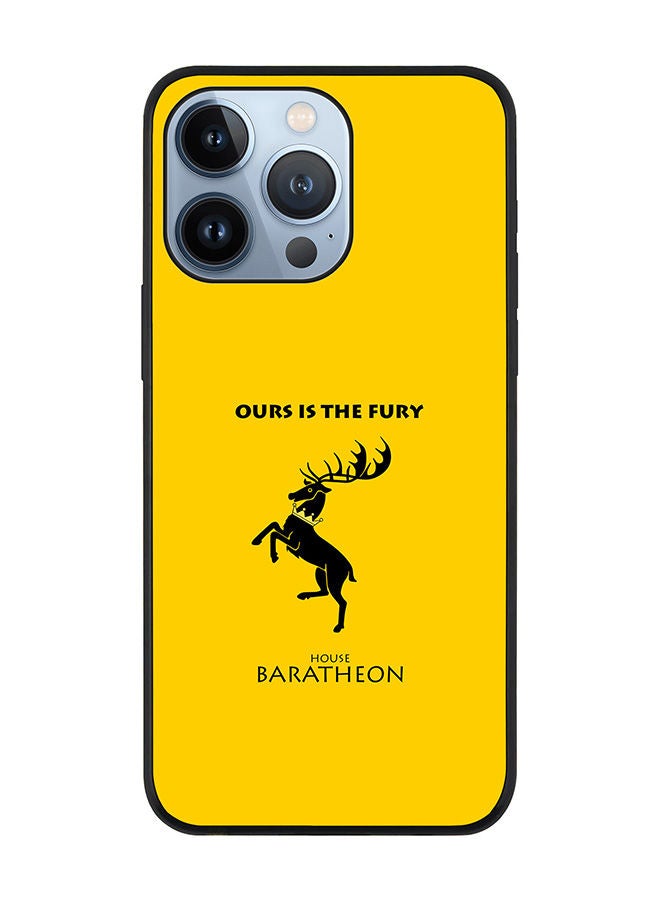 Rugged Black edge case for Apple iPhone 13 Pro Slim fit Soft Case Flexible Rubber Edges Anti Drop TPU Gel Thin Cover - GOT House Baratheon