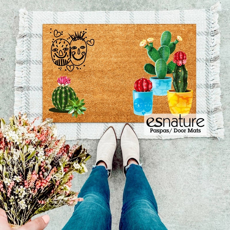 Esnature Cactus Patterned Door Mat 45X70 cm  - Image 4