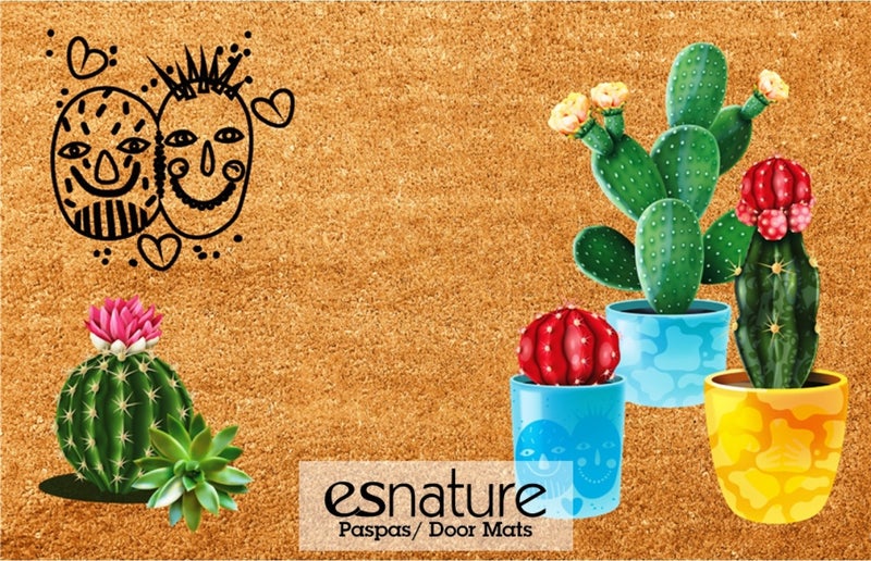 Esnature Cactus Patterned Door Mat 45X70 cm  - Image 5
