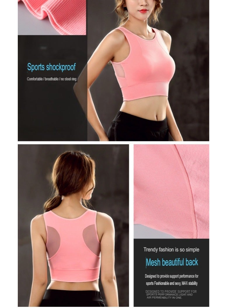 AROAQ Full Coverage Longline Sports Bra, Shockproof Fitness Yoga Running Sports Bra,  Seamless Quick-drying Medium Impact Push Up Tank Top For Yoga Gym Workout, (Size XL, Green) - Image 2