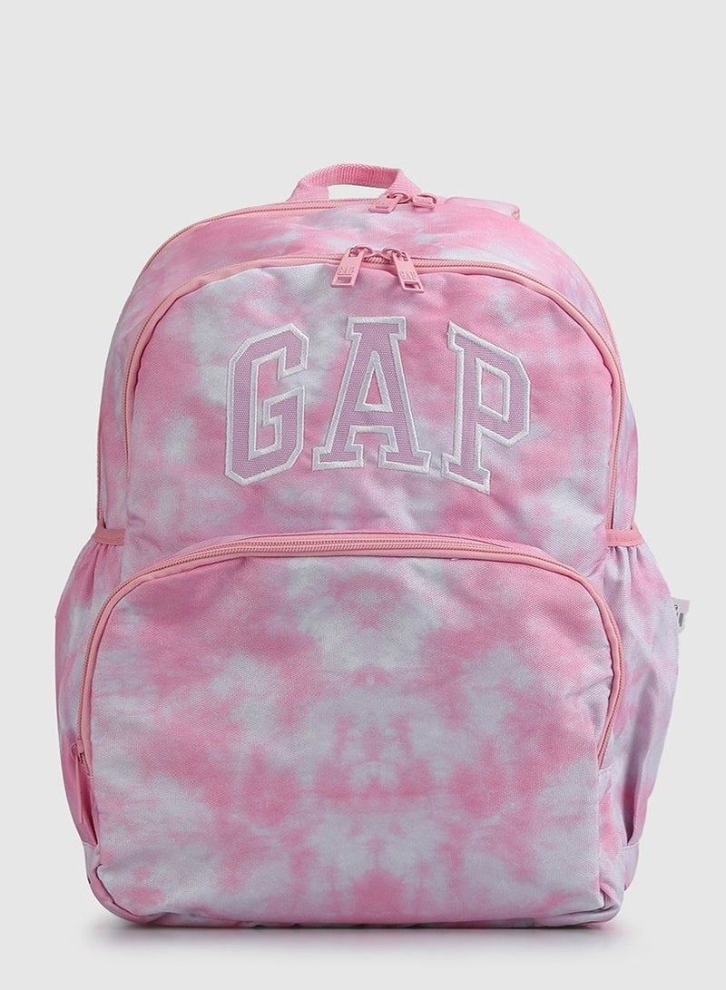 GAP-13379 Pink Batik Patterned Kids No6 Backpack - Image 1