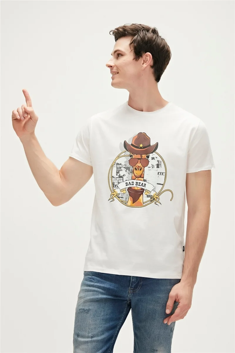 باد بير GIRAFFE T-SHIRT BLACK Men's T-Shirt 23.01.07.036-C04