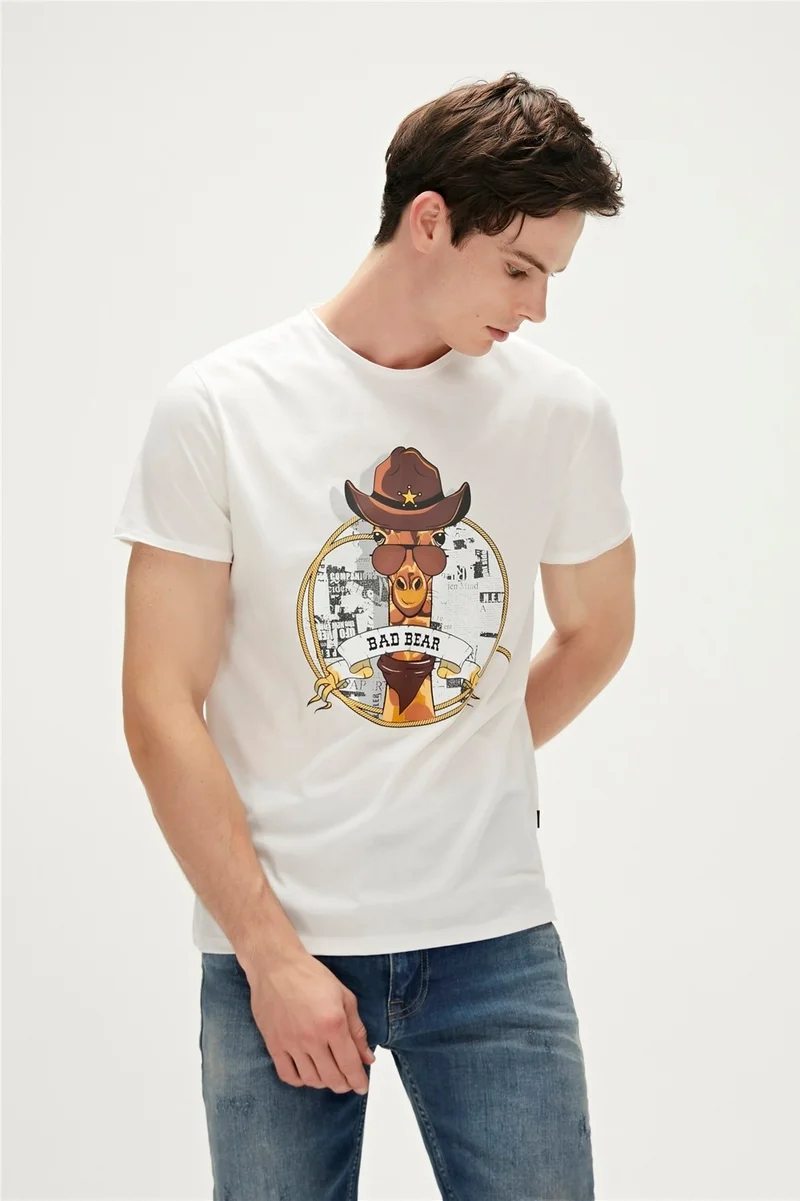 باد بير GIRAFFE T-SHIRT BLACK Men's T-Shirt 23.01.07.036-C04