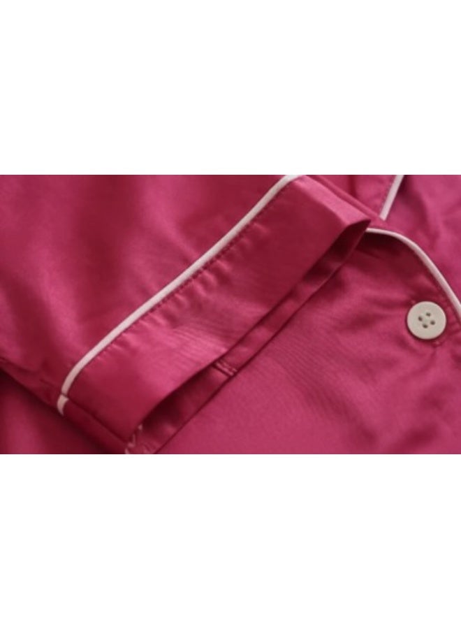 Women's Summer Satin Pajama Set – Elegant Style with a Soft Touch of Luxury – Available in Various Colors and Sizes - Image 3