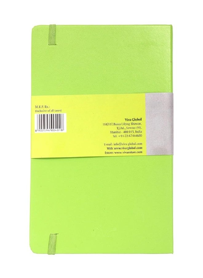 Viva ESPRIT � A5 Size � Expandable Inner Pocket Hard Bound Notebook with Elastic Band � 192 Pages � 80gsm Natural Shade Paper � Artificial PU Cover Material � Pack of 1 (Green) - Image 4