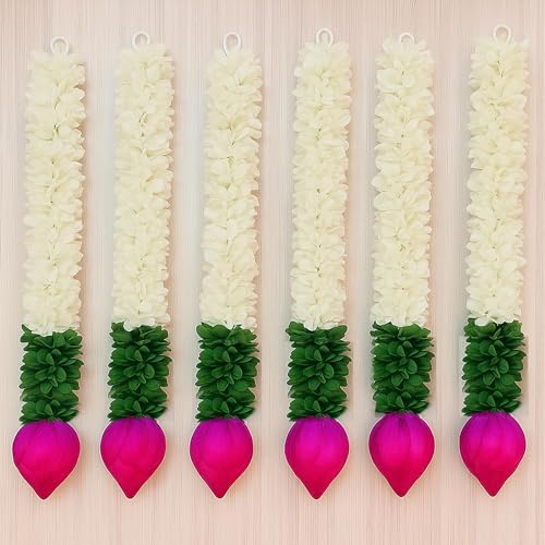 SpecialYou.in SpecialYou® Diwali Decoration for Home, Lotus Wall Hanging 3ft Each for Diwali Decor Items, Wall Decor Lotus Hanging for Home Decor, Pooja Room Decorations, Hanging for Home Decoration-5pcs - Image 4