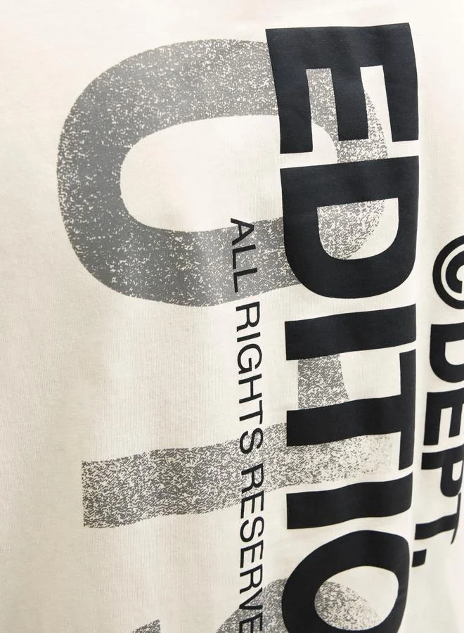 JACK & JONES Jack & Jones Slogan Print Crew Neck T-Shirt