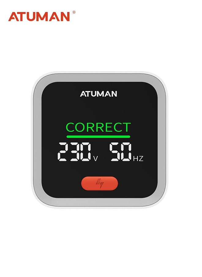 ATuMan ATuMan Outlet Tester with GFCI - with LCD Color Display, AC Voltage Socket Checker for Standard 3-Wire 120V Electrical Receptacles - Detects Common Wiring Problems  - Image 1