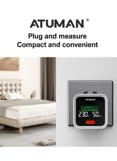 ATuMan ATuMan Outlet Tester with GFCI - with LCD Color Display, AC Voltage Socket Checker for Standard 3-Wire 120V Electrical Receptacles - Detects Common Wiring Problems  - Image 2