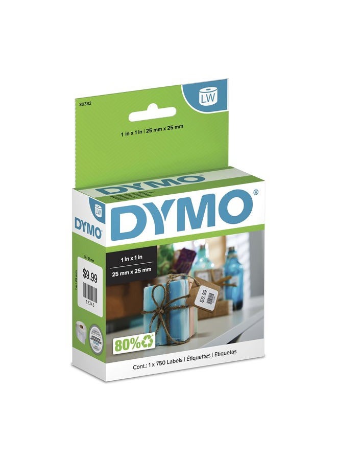 Dymo Authentic Lw Multi-Purpose Square Labels | Dymo Labels For Labelwriter Printers, Great For Barcodes, (1" X 2.5 cm), 1 Roll Of 750 - Image 1