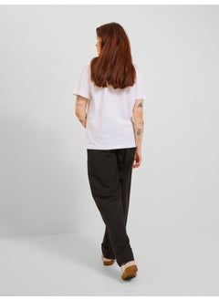 JJXX Crew Neck Regular Fit Printed White Women's T-Shirt 12241326  - Image 5
