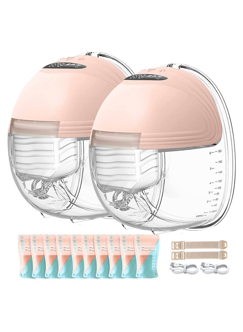 Double Wearable Breast Pump, Hands-Free Electric Breast Pump with 3 Mode 12 Levels, Leak-Proof Design  Low Noise All-in-One Painless Breastfeeding Breast Pump - Image 1