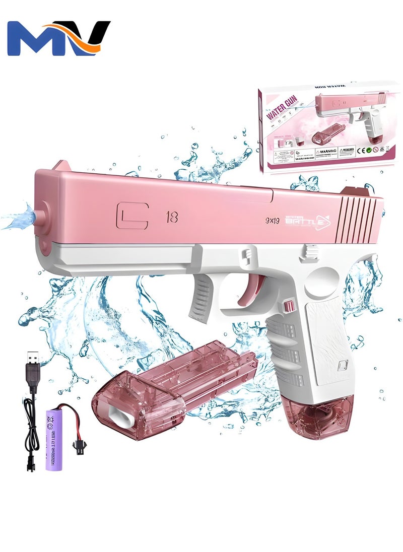 MAGIC VAULT Electric Water Guns for Kids 32FT Range Automatic Squirt Guns for Boys,Water Soaker Gun Toy,Water Squirters for Kids & Adults Summer Pool Beach Party Water Blasters for Kids (PINK)  - Image 1