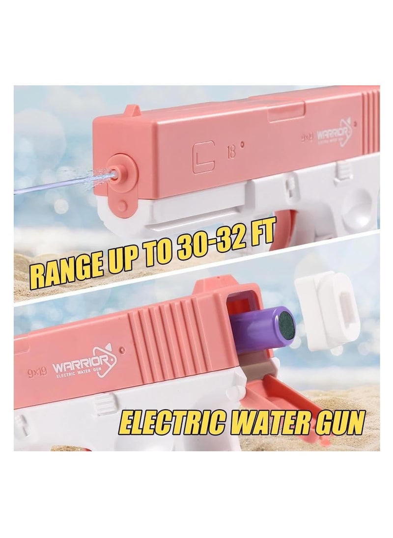 MAGIC VAULT Electric Water Guns for Kids 32FT Range Automatic Squirt Guns for Boys,Water Soaker Gun Toy,Water Squirters for Kids & Adults Summer Pool Beach Party Water Blasters for Kids (PINK)  - Image 5