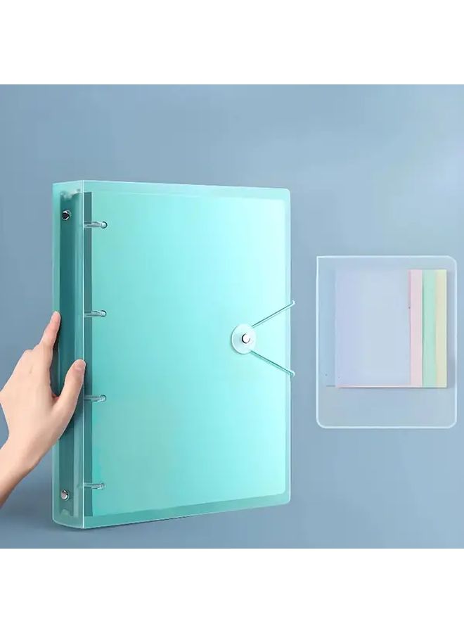 Transparent Black A4 Binder 4 Pocket Design Holds 200 Sheets For School Office - Image 2