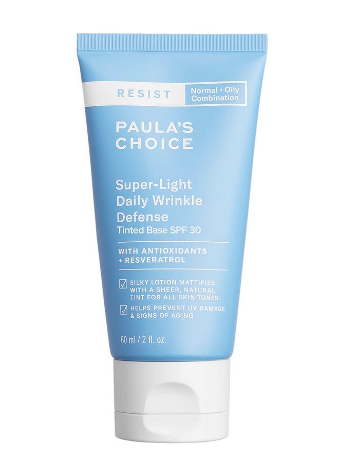 PAULA'S CHOICE Resist Super-Light Daily Wrinkle Defense Spf 30 Matte Tinted Face Moisturizer, Uva & Uvb Protection, Mineral Sunscreen For Oily Skin, Fragrance-Free & Paraben-Free, 2 Ounces - Image 1