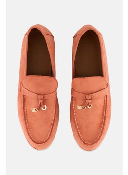 Tahari Women Slip On Suede Loafers, Orange  - Image 2