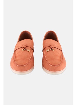 Tahari Women Slip On Suede Loafers, Orange  - Image 3