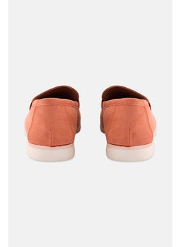 Tahari Women Slip On Suede Loafers, Orange  - Image 4