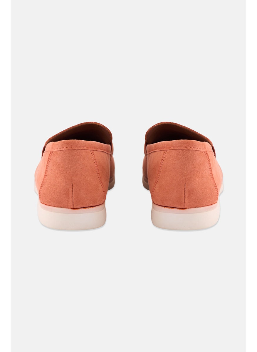 Tahari Women Slip On Suede Loafers, Orange  - Image 4