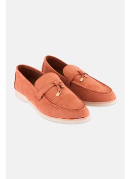 Tahari Women Slip On Suede Loafers, Orange  - Image 1